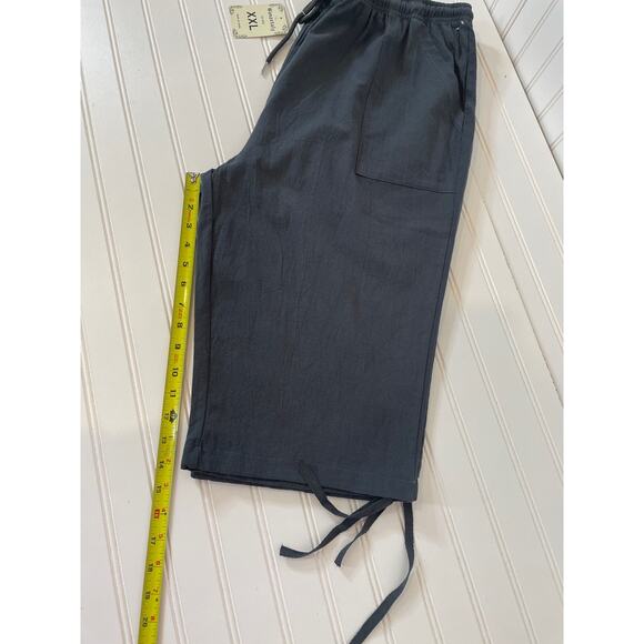 B.L.E.U. Womens Black Cowl neck Short Sleeve Top & Drawstring Short Bundle 2X - Picture 10 of 10